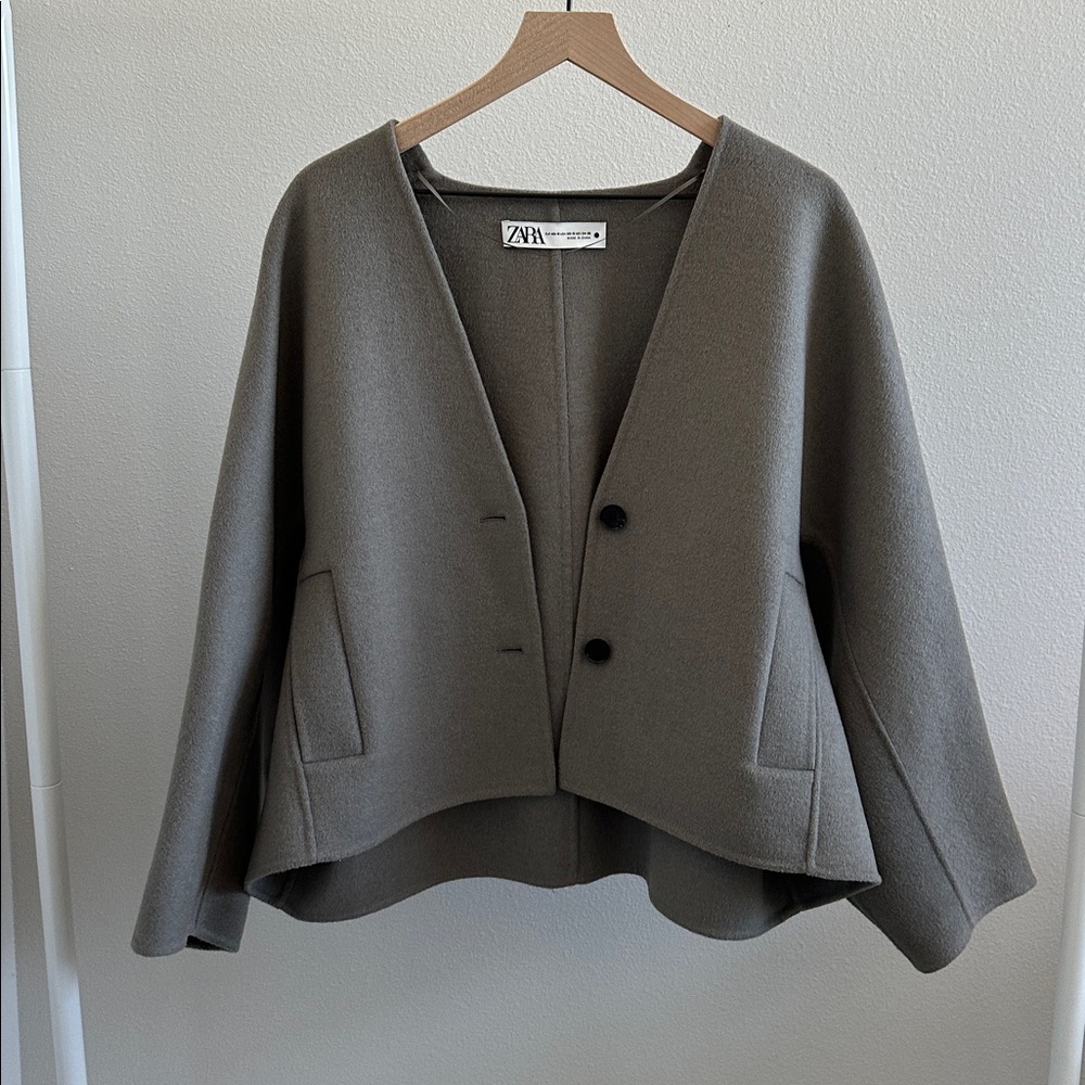 ZARA DOUBLE FACED WOOL KIMONO CARDIGAN ZW
COLLECTION - Picture 2 of 7